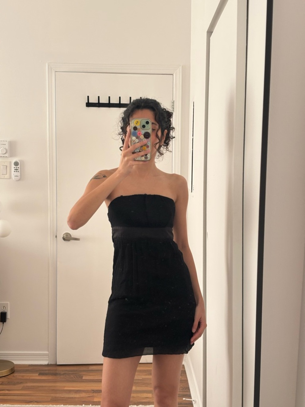 Vintage Dynamite Silk Black Mini Dress